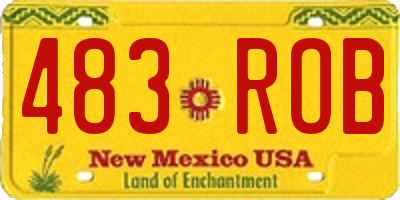 NM license plate 483ROB