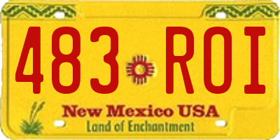 NM license plate 483ROI