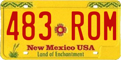 NM license plate 483ROM