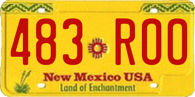 NM license plate 483ROO
