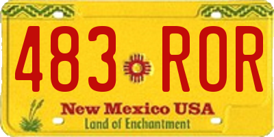 NM license plate 483ROR