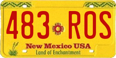 NM license plate 483ROS