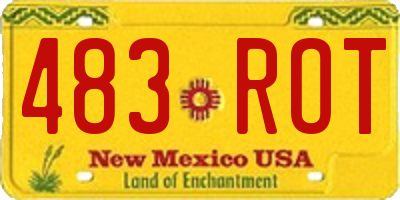 NM license plate 483ROT