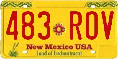 NM license plate 483ROV