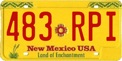 NM license plate 483RPI