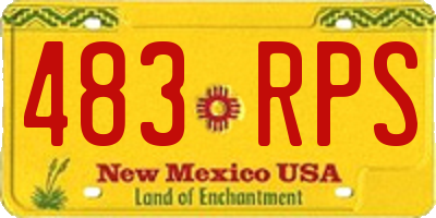 NM license plate 483RPS