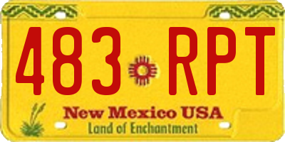 NM license plate 483RPT