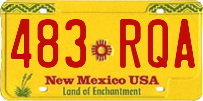 NM license plate 483RQA