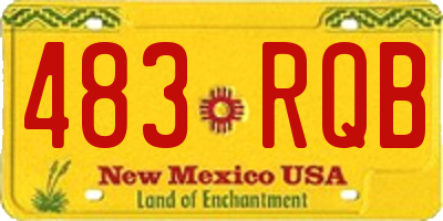 NM license plate 483RQB