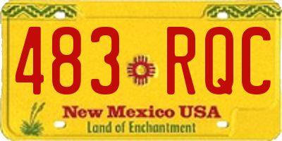 NM license plate 483RQC