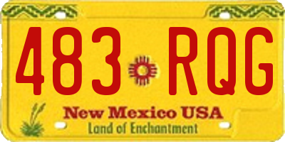 NM license plate 483RQG