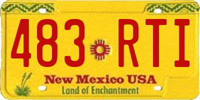 NM license plate 483RTI