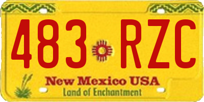 NM license plate 483RZC