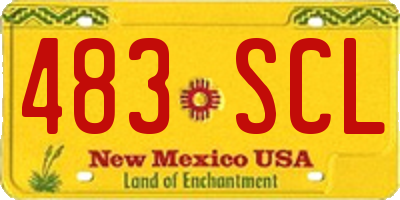 NM license plate 483SCL
