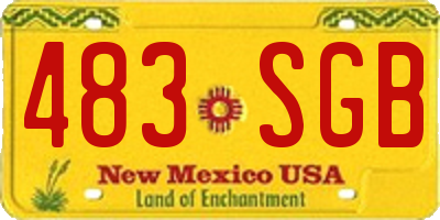 NM license plate 483SGB