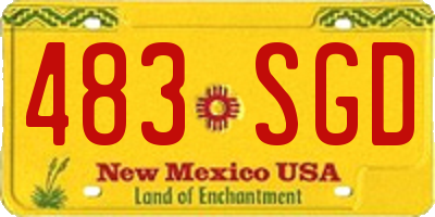 NM license plate 483SGD