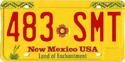 NM license plate 483SMT