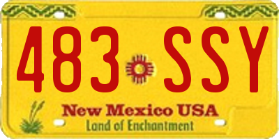 NM license plate 483SSY