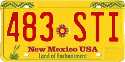 NM license plate 483STI