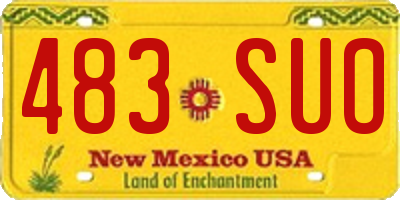 NM license plate 483SUO