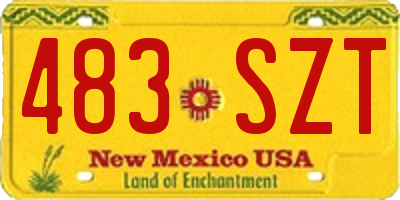 NM license plate 483SZT
