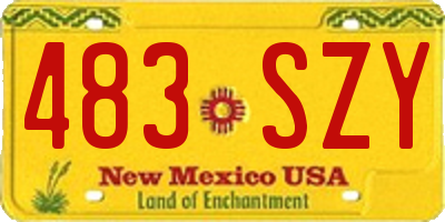 NM license plate 483SZY