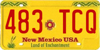 NM license plate 483TCQ