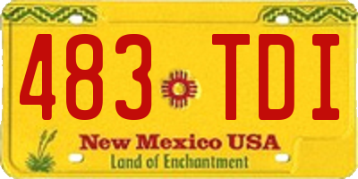 NM license plate 483TDI