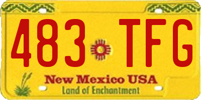 NM license plate 483TFG