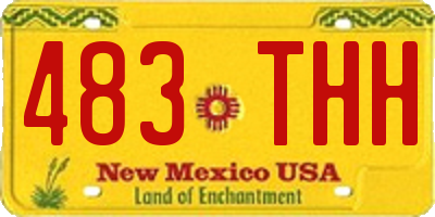 NM license plate 483THH