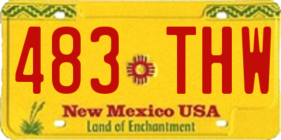 NM license plate 483THW