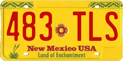NM license plate 483TLS