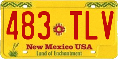 NM license plate 483TLV