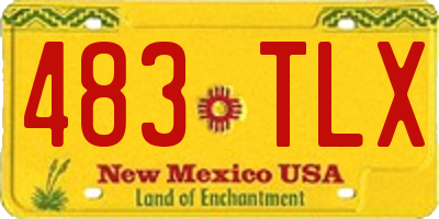 NM license plate 483TLX