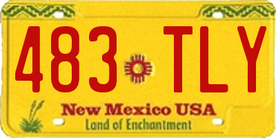NM license plate 483TLY