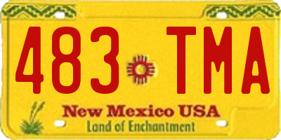 NM license plate 483TMA