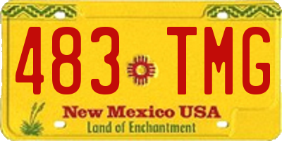 NM license plate 483TMG