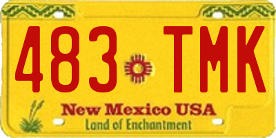 NM license plate 483TMK