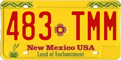 NM license plate 483TMM