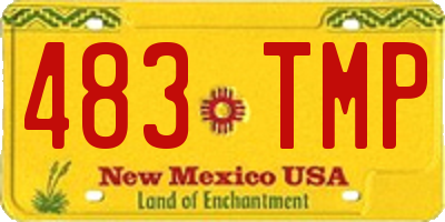 NM license plate 483TMP