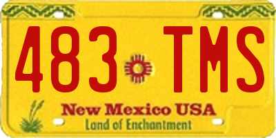 NM license plate 483TMS