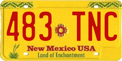NM license plate 483TNC