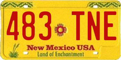 NM license plate 483TNE