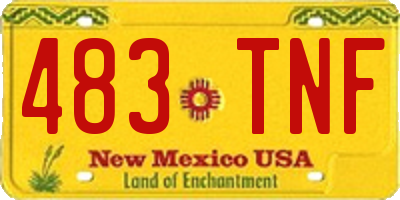 NM license plate 483TNF