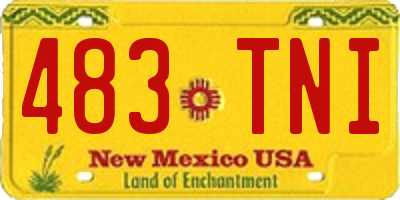 NM license plate 483TNI
