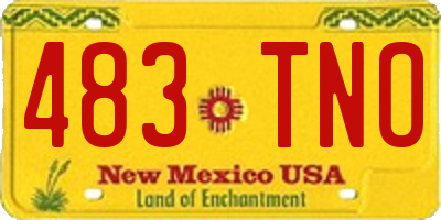 NM license plate 483TNO