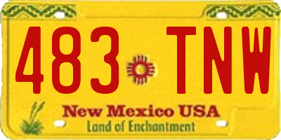 NM license plate 483TNW
