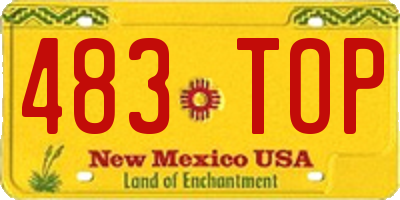 NM license plate 483TOP