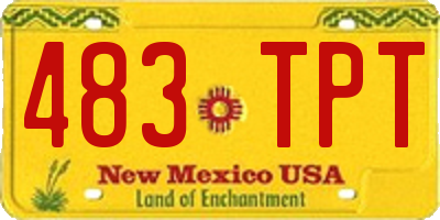 NM license plate 483TPT