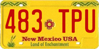 NM license plate 483TPU